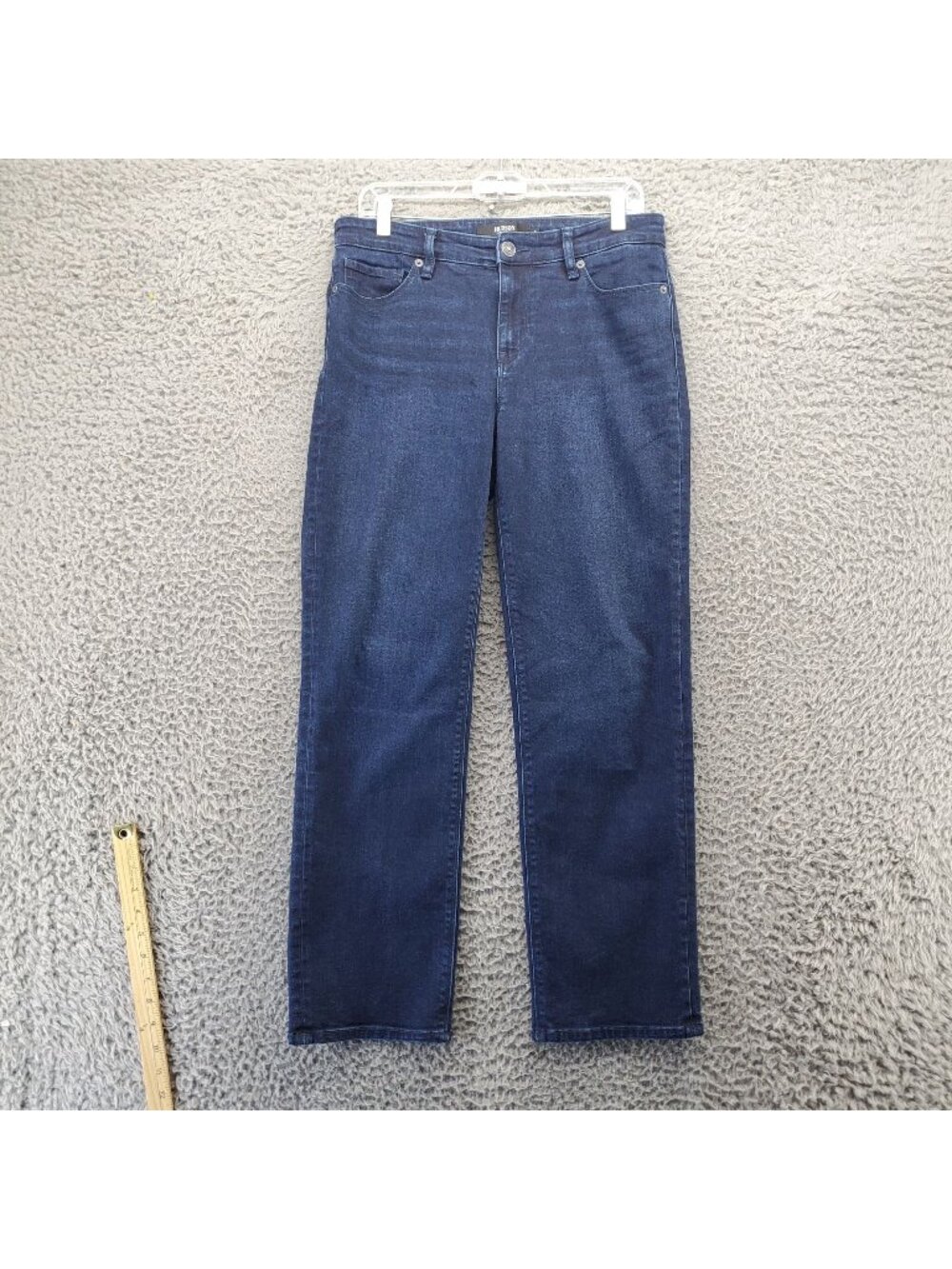 Hudson Jeans Womens Size 8 Blue Mid Rise Straight Leg Cotton Blend Denim